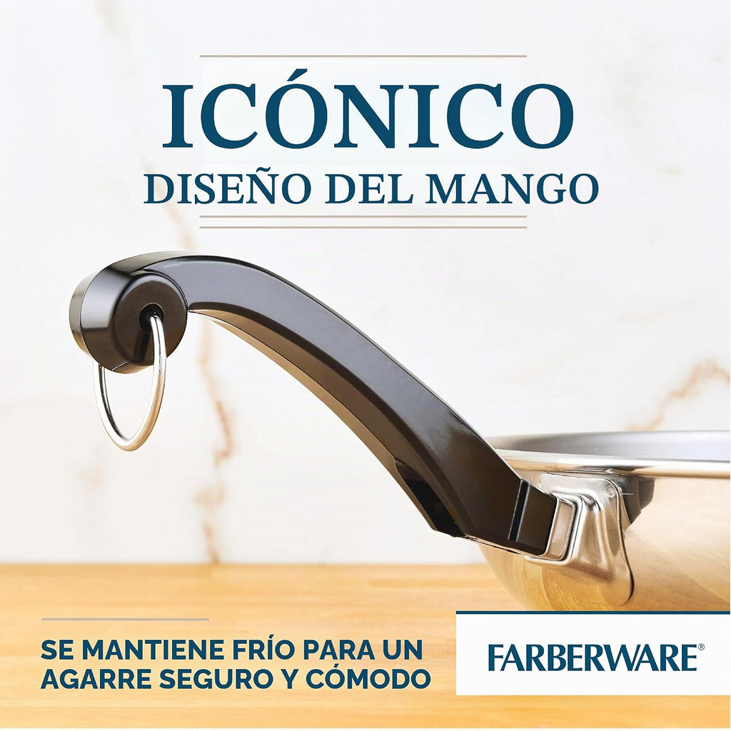 Juego de sartén Farberware Clásico de acero inoxidable \/ Juego de...
