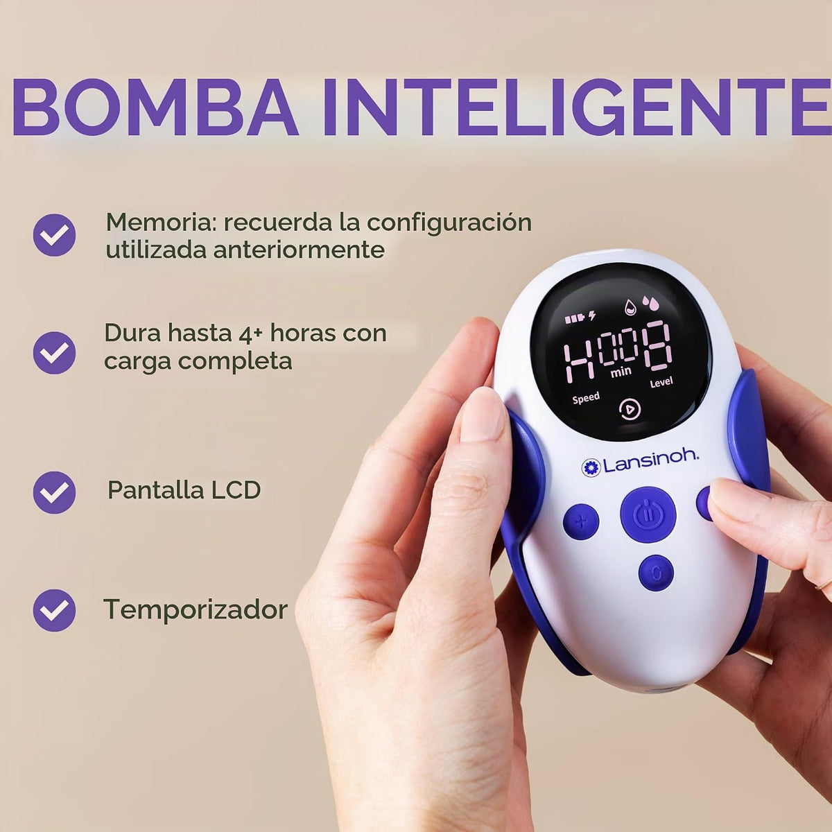 Lansinoh Thrive - Extractor de leche 2 en 1, vasos eléctricos y man...