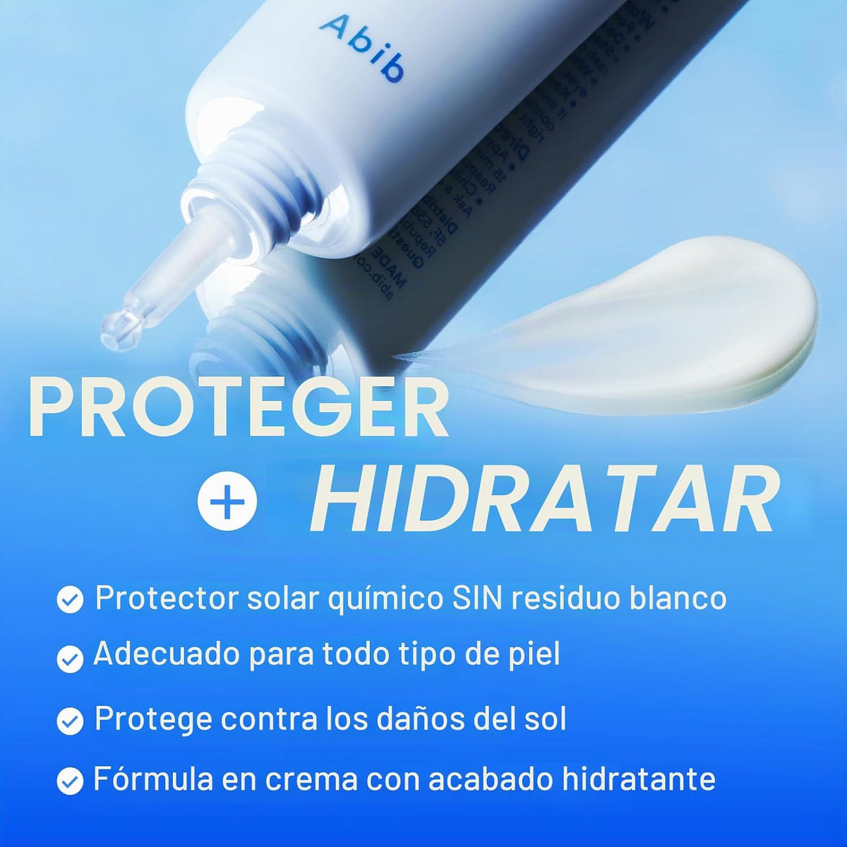 Abib Watery Hyaluron - Protector solar UV de amplio espectro SPF 30...