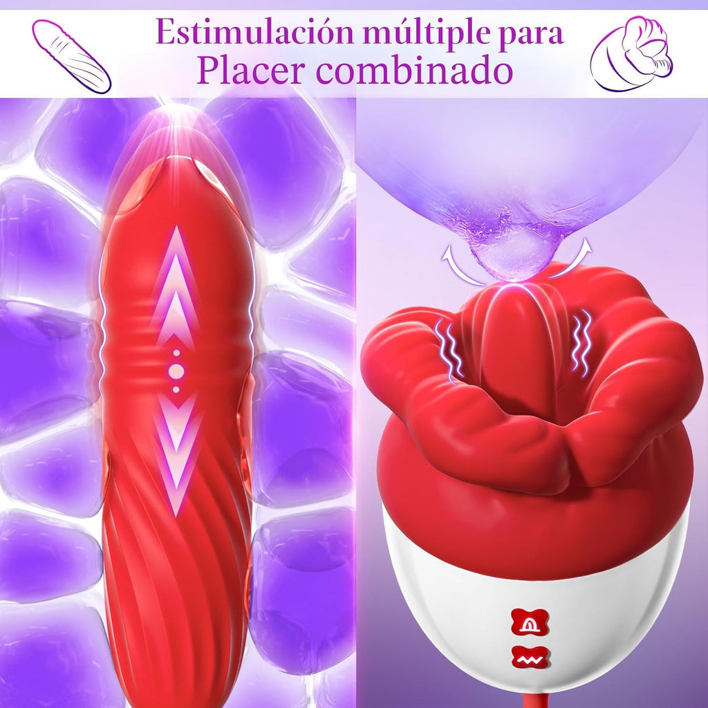 Vibrador de juguete de rosa para mujeres - MOOLIGIRL Control de apl...