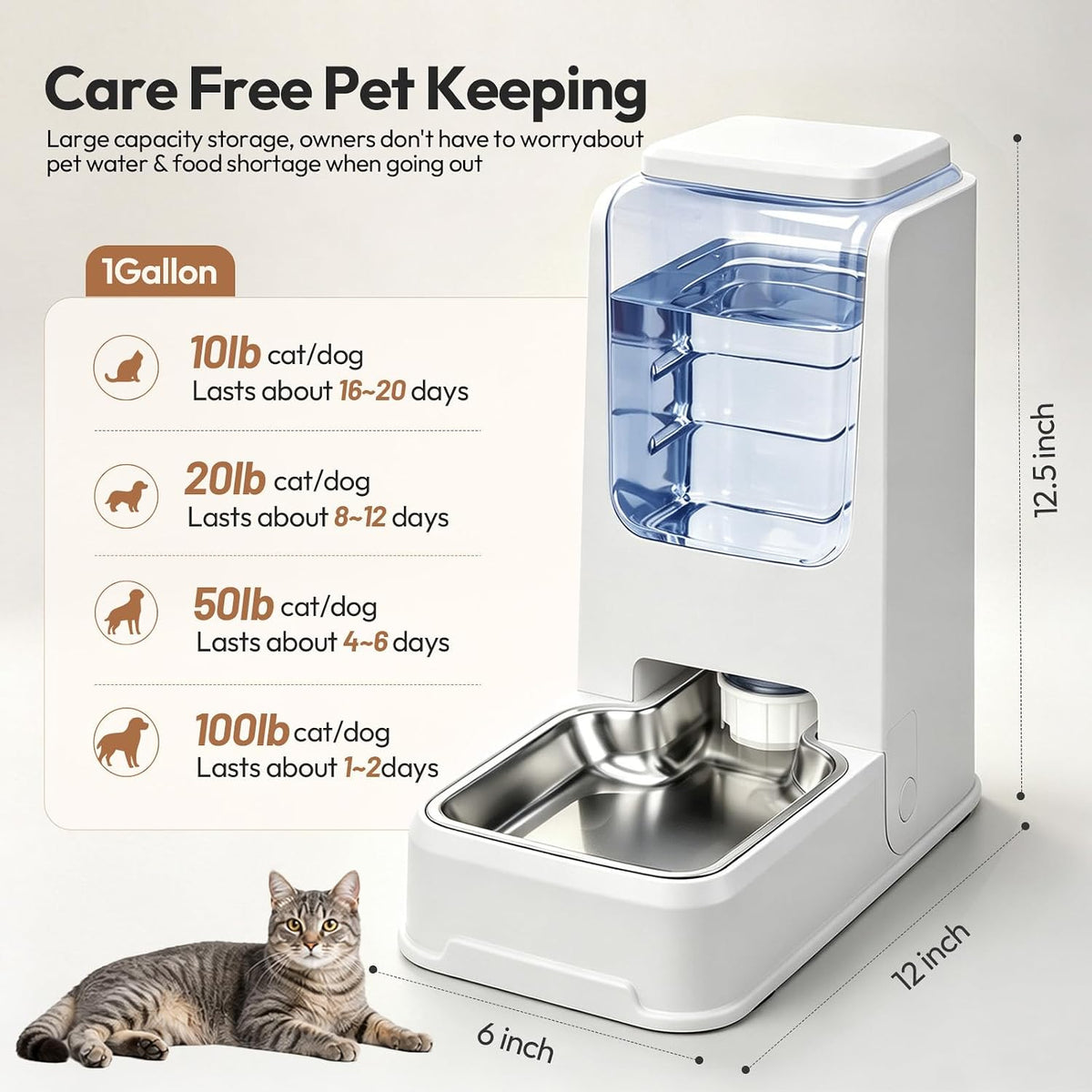 Juego de alimentador automático para gatos y dispensador de agua co...