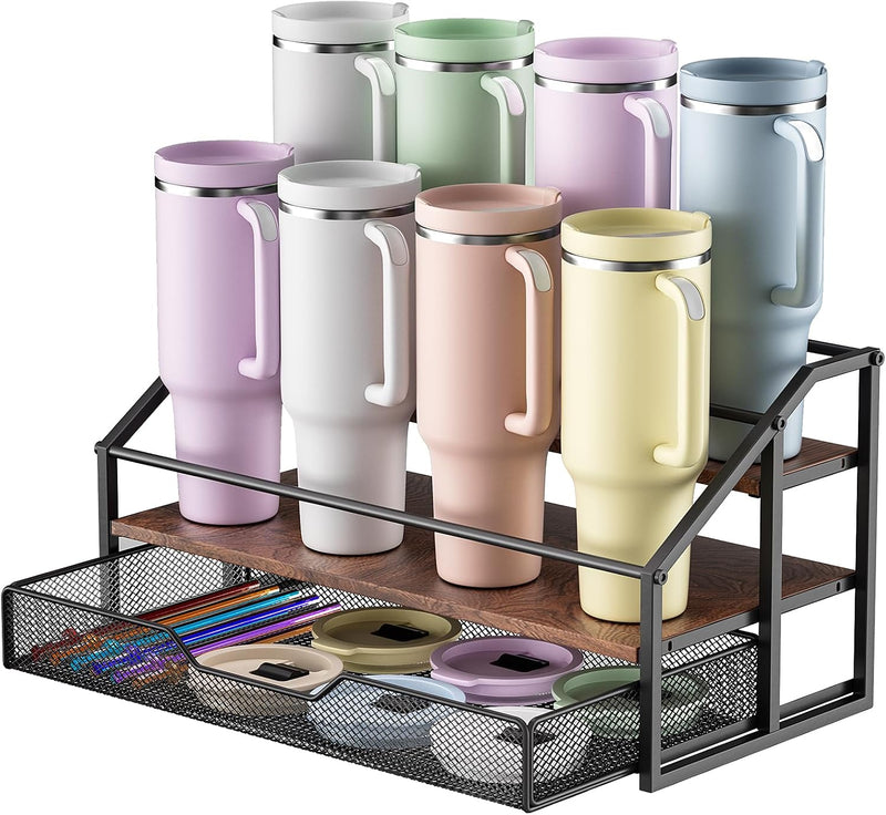 Organizador de botellas de agua MOJOHAND para Stanley, estante de 3...