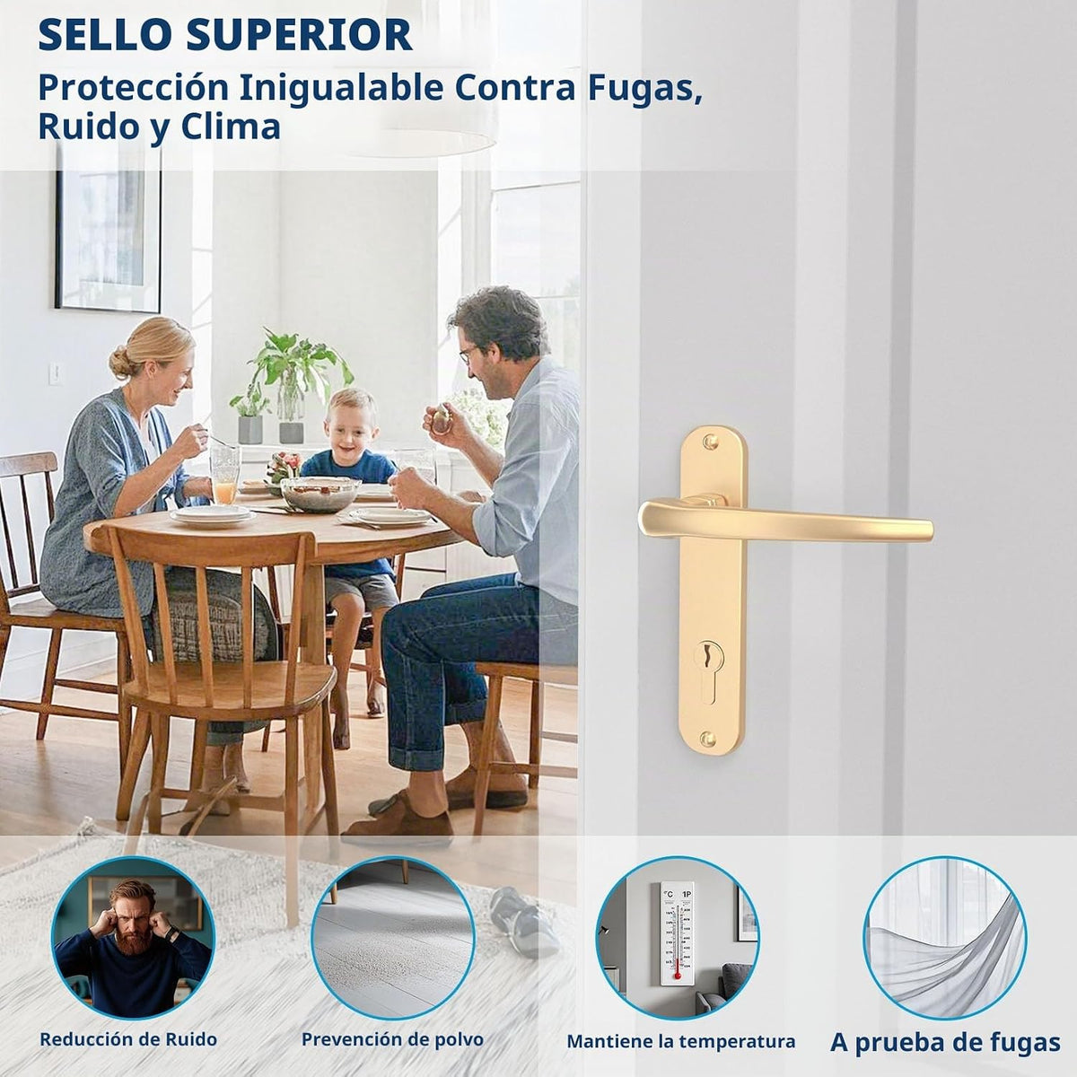 Elvone Burlete para puerta, tira de silicona adhesiva de 36 pies |...