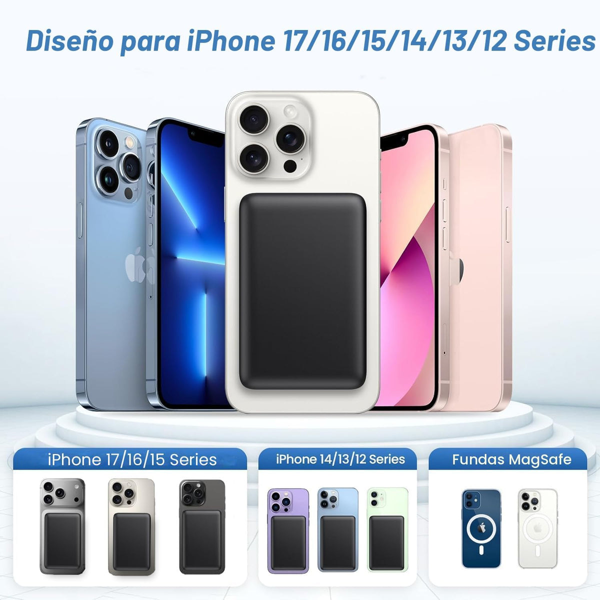 Cargador portátil magnético de 10800 mAh para batería Magsafe, banc...
