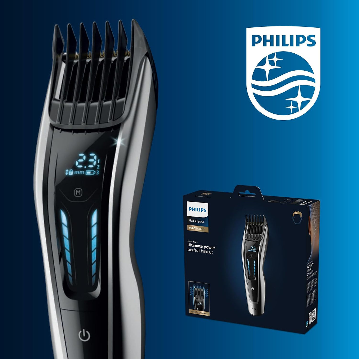 Cortapelo Norelco Philips Serie 9000, cortapelo con Auto Turbo, tec...