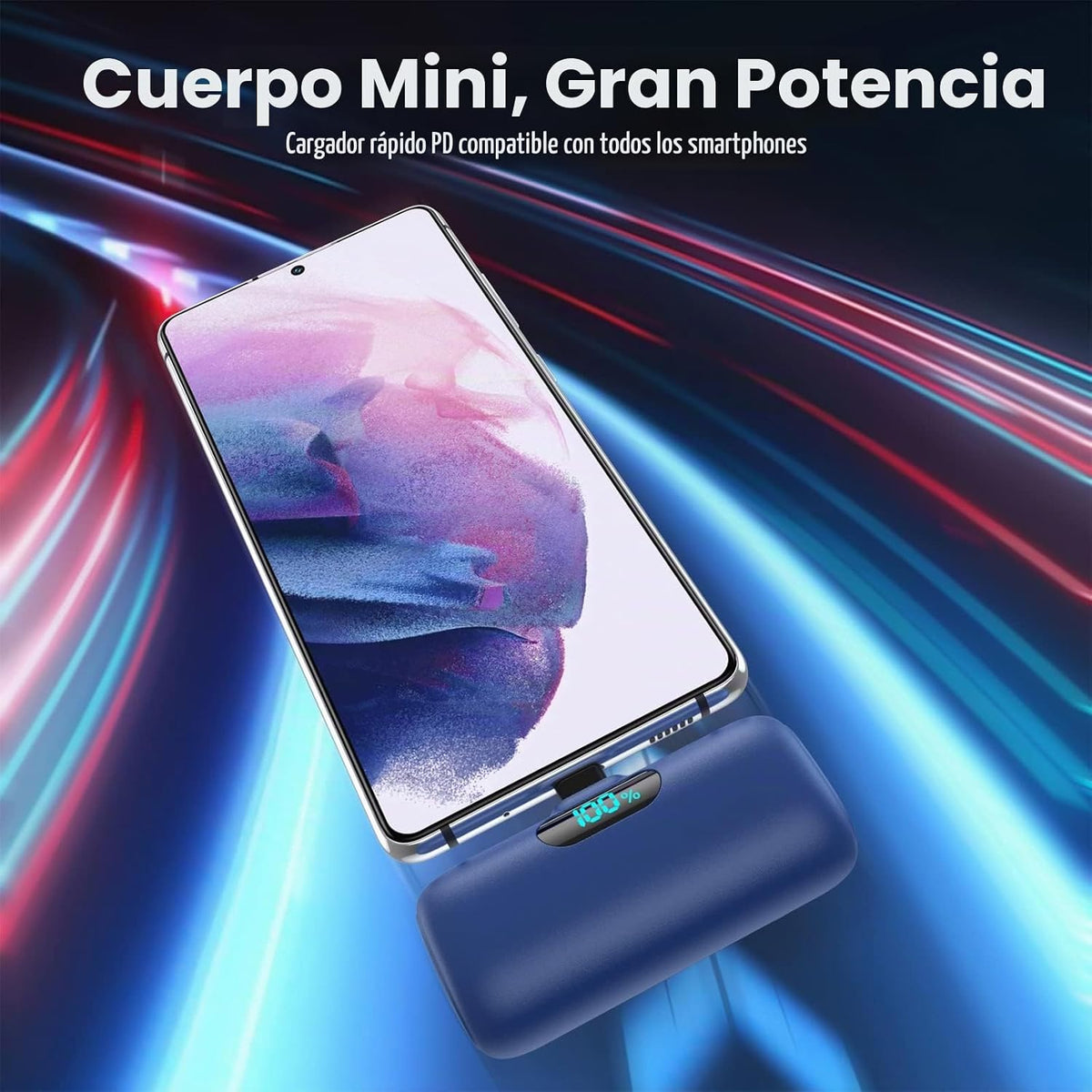 Paquete de 2 cargadores portátiles pequeños para iPhone 18\/17\/16\...
