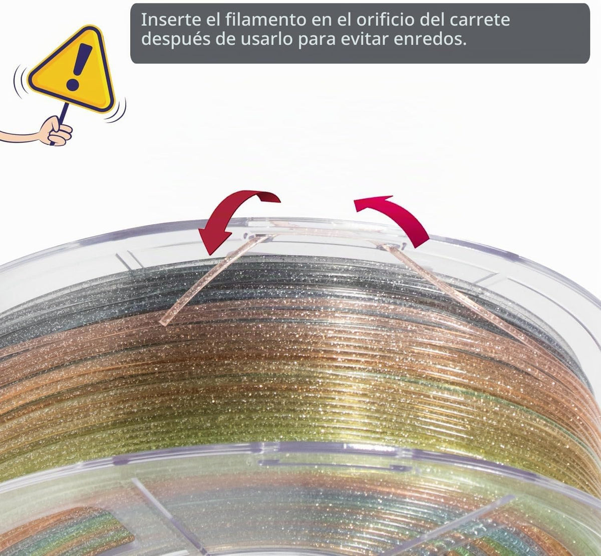 Filamento transparente para impresora 3D iSANMATE PLA, filamento tr...