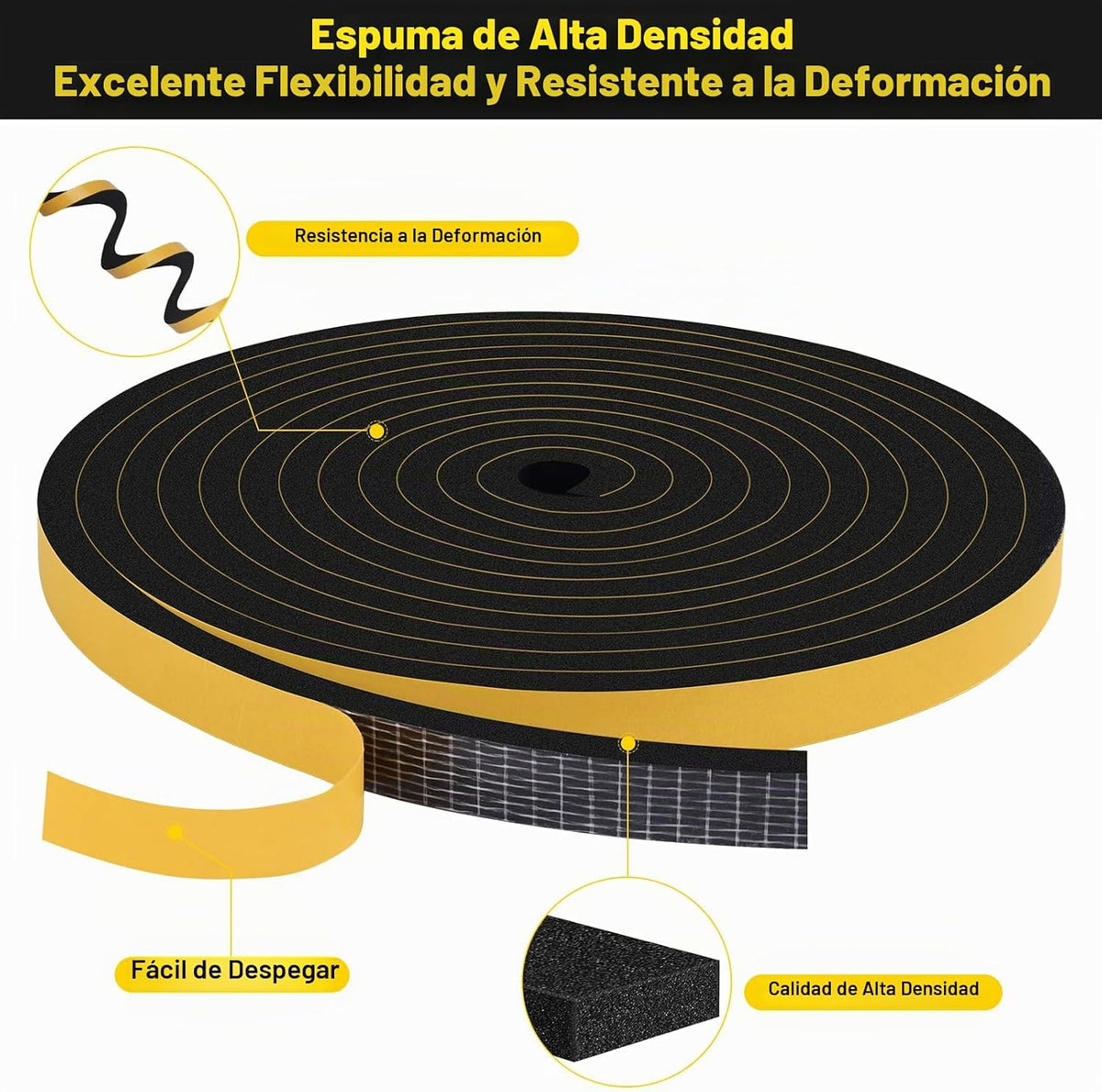YIMIKI Burlete Sellador de Puerta para Clima de 1\/2 pulgada x 1\/4...