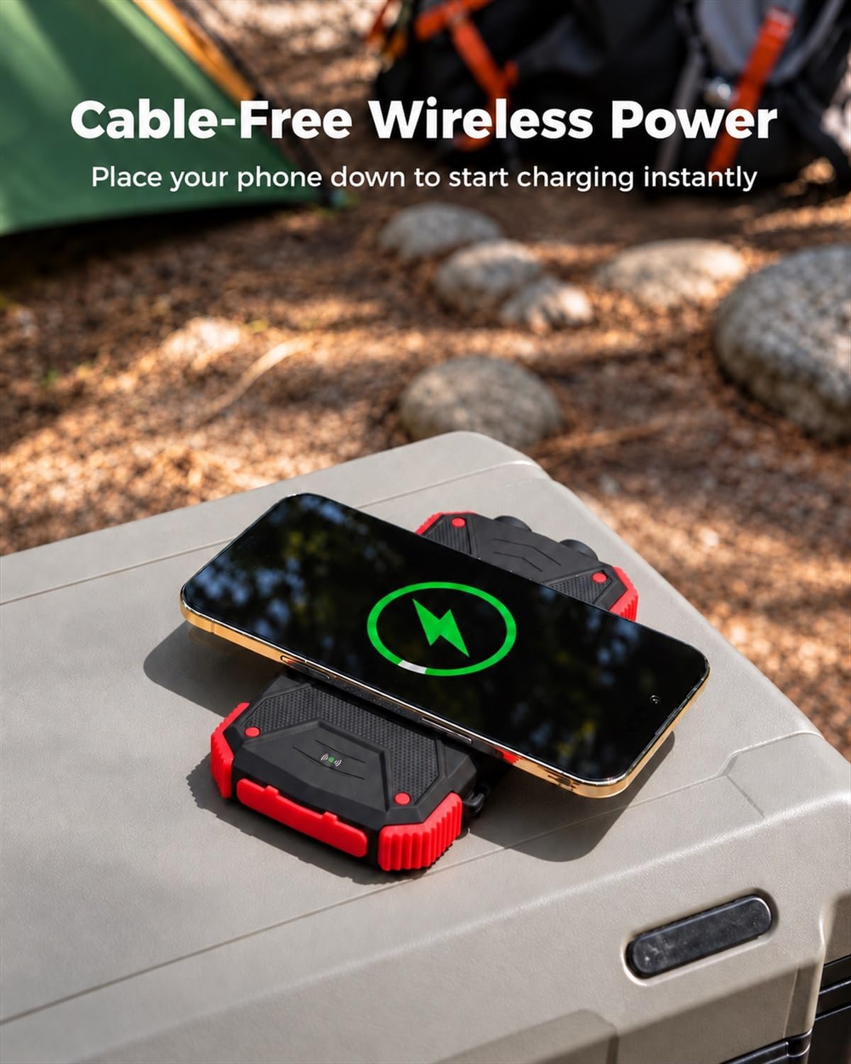 BLAVOR Solar Power Bank 10,000mAh Cargador inalámbrico portátil par...