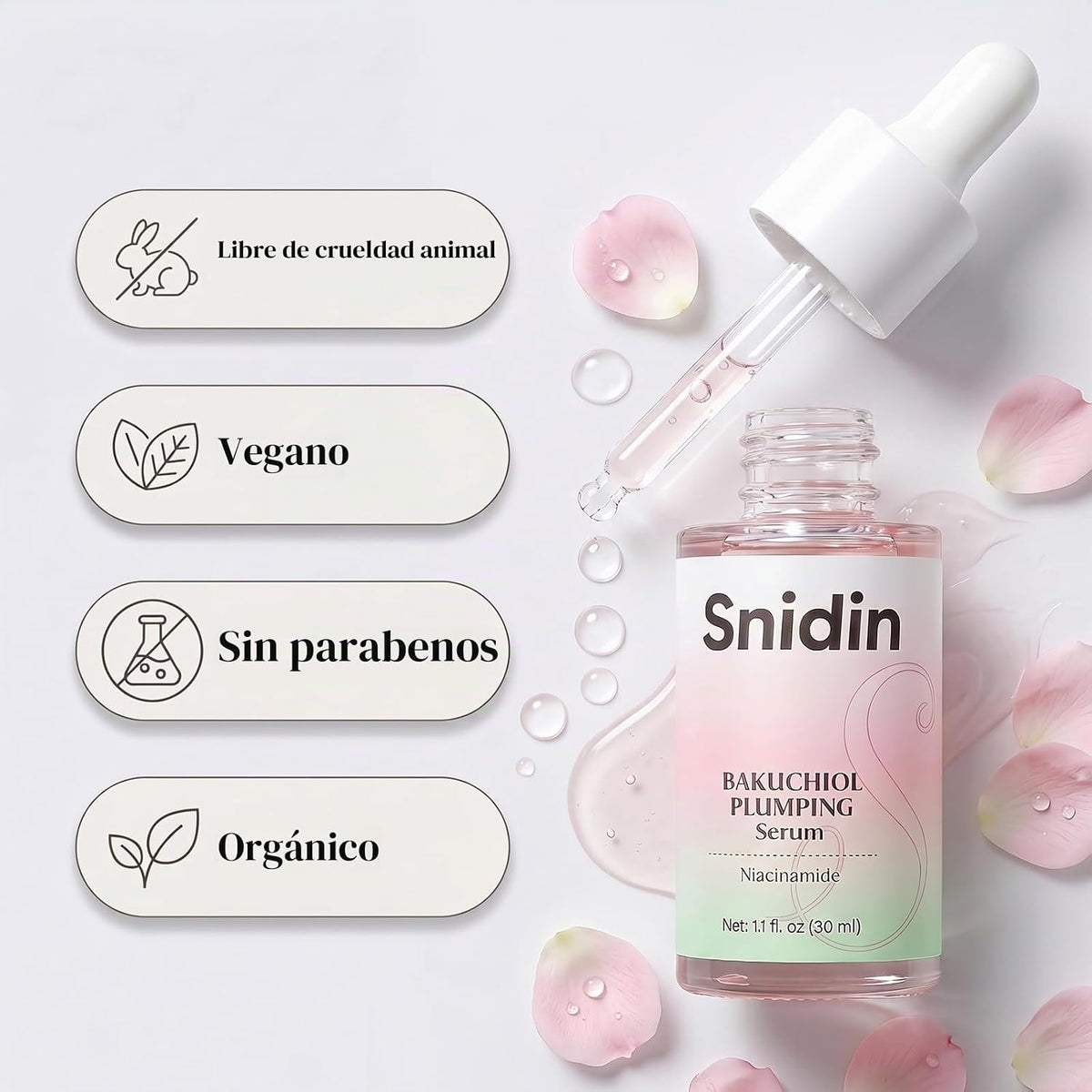 Snidin Sérum Bakuchiol - Retinol Natural Alternativo Cuidado de la...