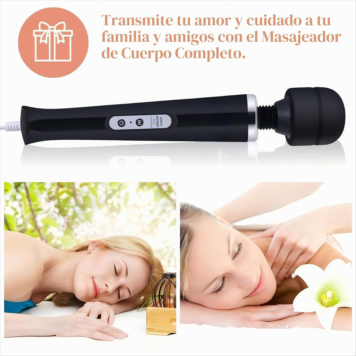 Masajeador vibratorio con 10 configuraciones de pulso Vibración fue...
