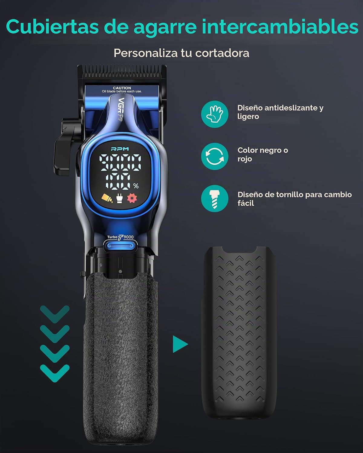 VGRPRO Cortapelos Profesional para Hombres, Juego de Cortapelos y R...