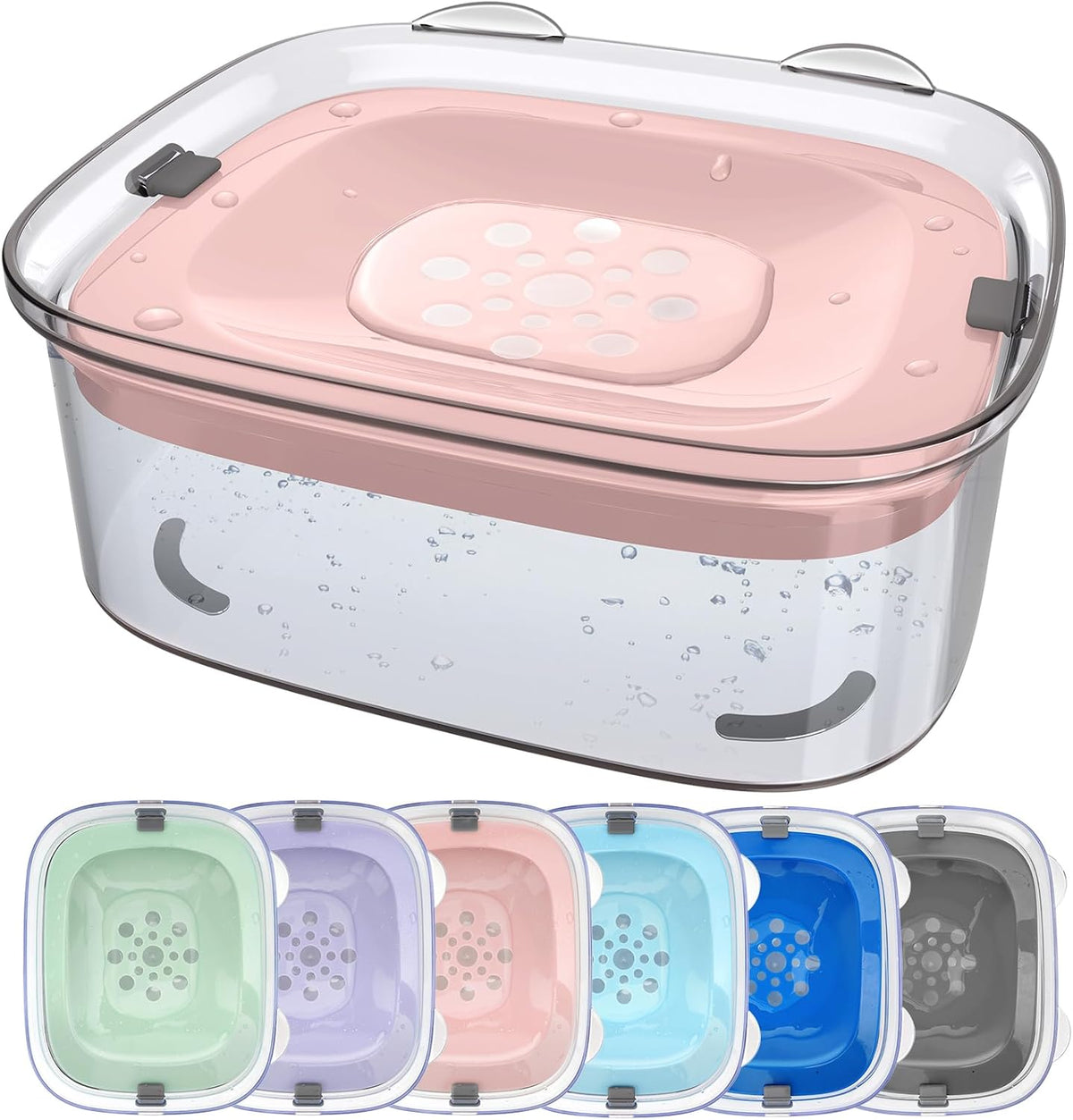AONKEY Tazón de agua para perros de 3 litros sin derrames, 101 onza...