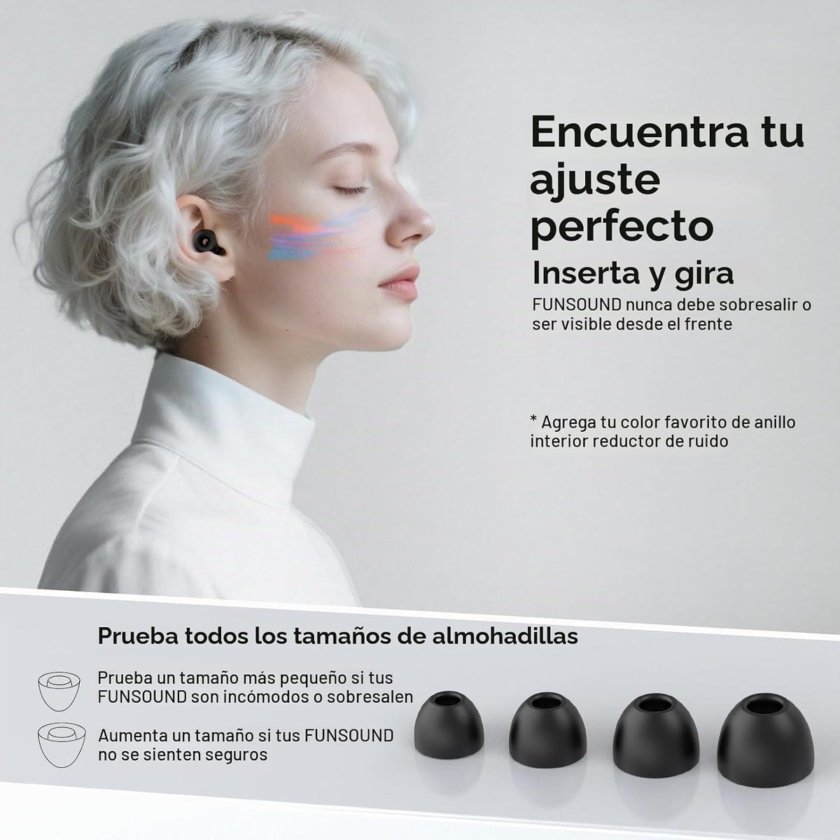 Tapones para los oídos con cancelación de ruido para dormir, 30 dB,...