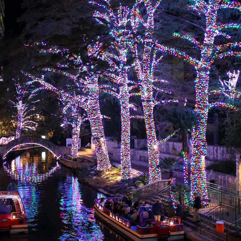 VTECHOLOGY: Cadena de luces navideñas certificadas UL, 500 luces LE...