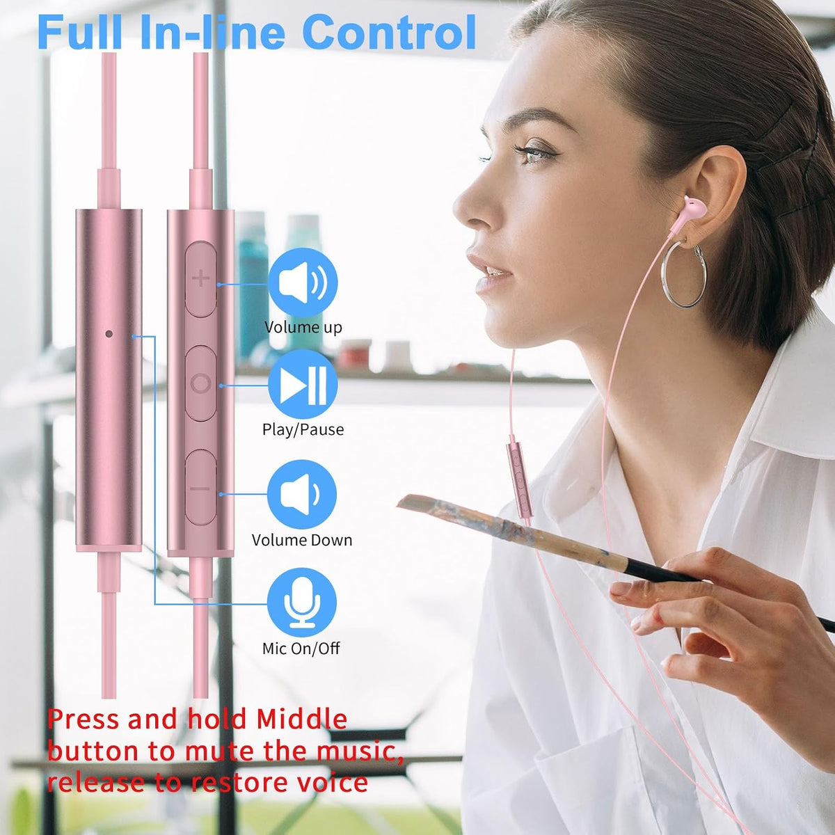 AIAUXAI Auriculares USB con micrófono para PC portátil, auriculares...