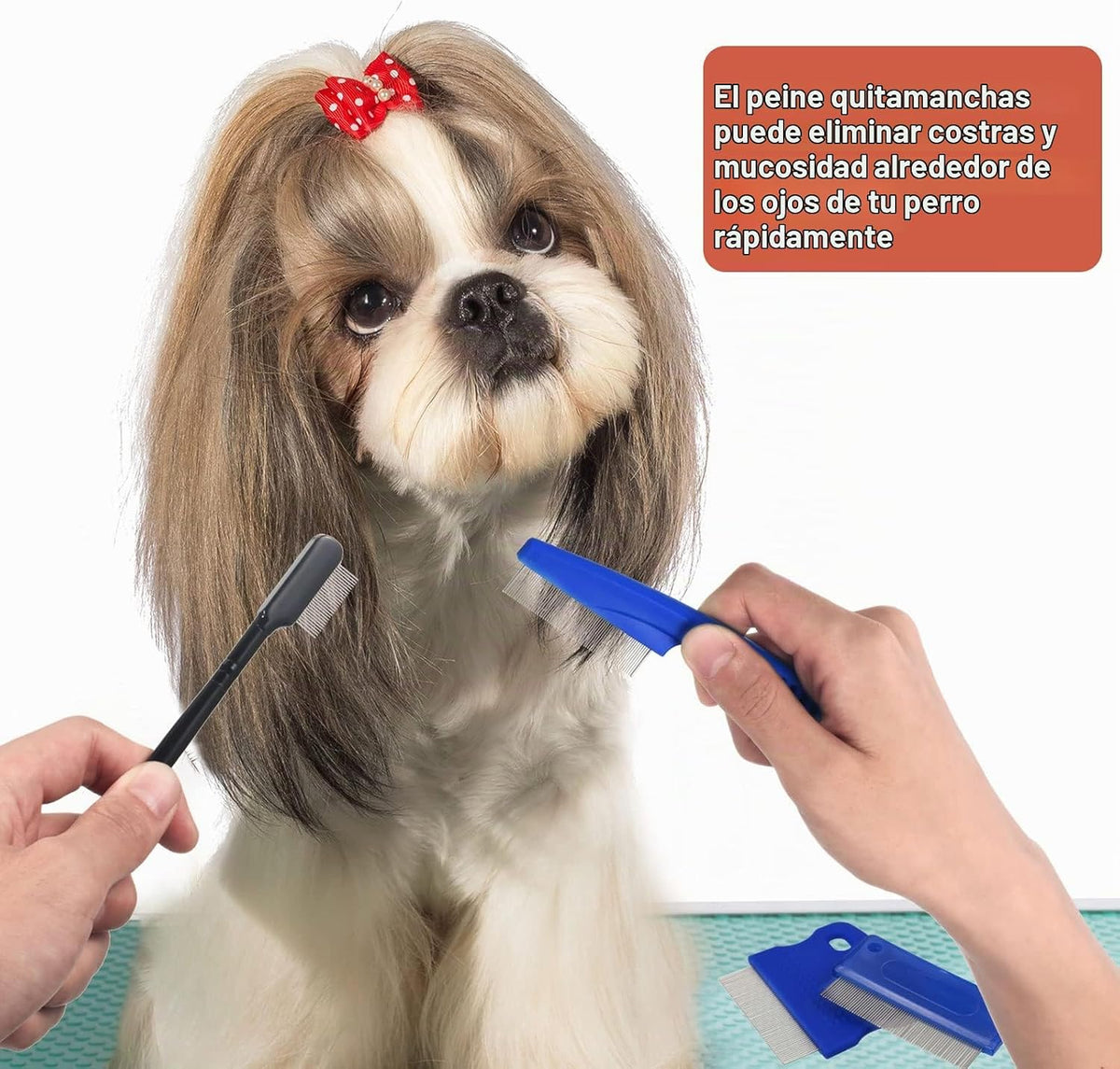 5 Piezas Peines para Ojos de Perro Removedores de Manchas de Lágrim...