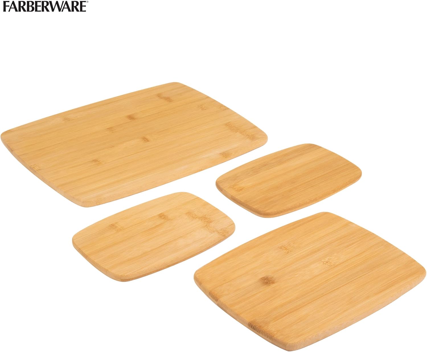 FARBERWARE Juego de tablas de cortar y charcutería reversibles de b...