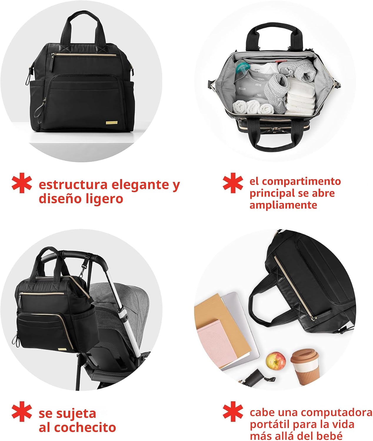 Skip Hop Mochila para Pañales: Estructura Principal de Gran Capacid...