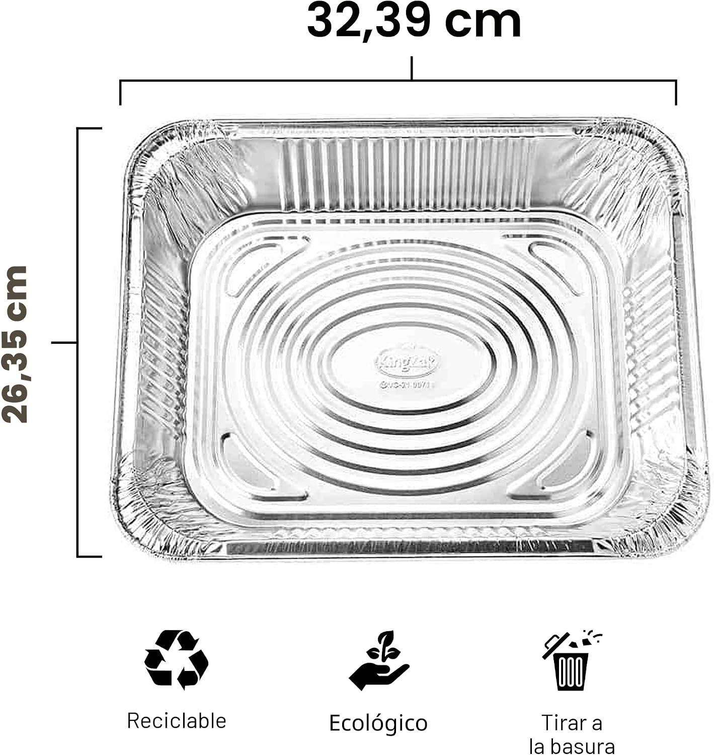 Sartenes de aluminio de tamaño medio, 9 x 13, bandejas de papel de...