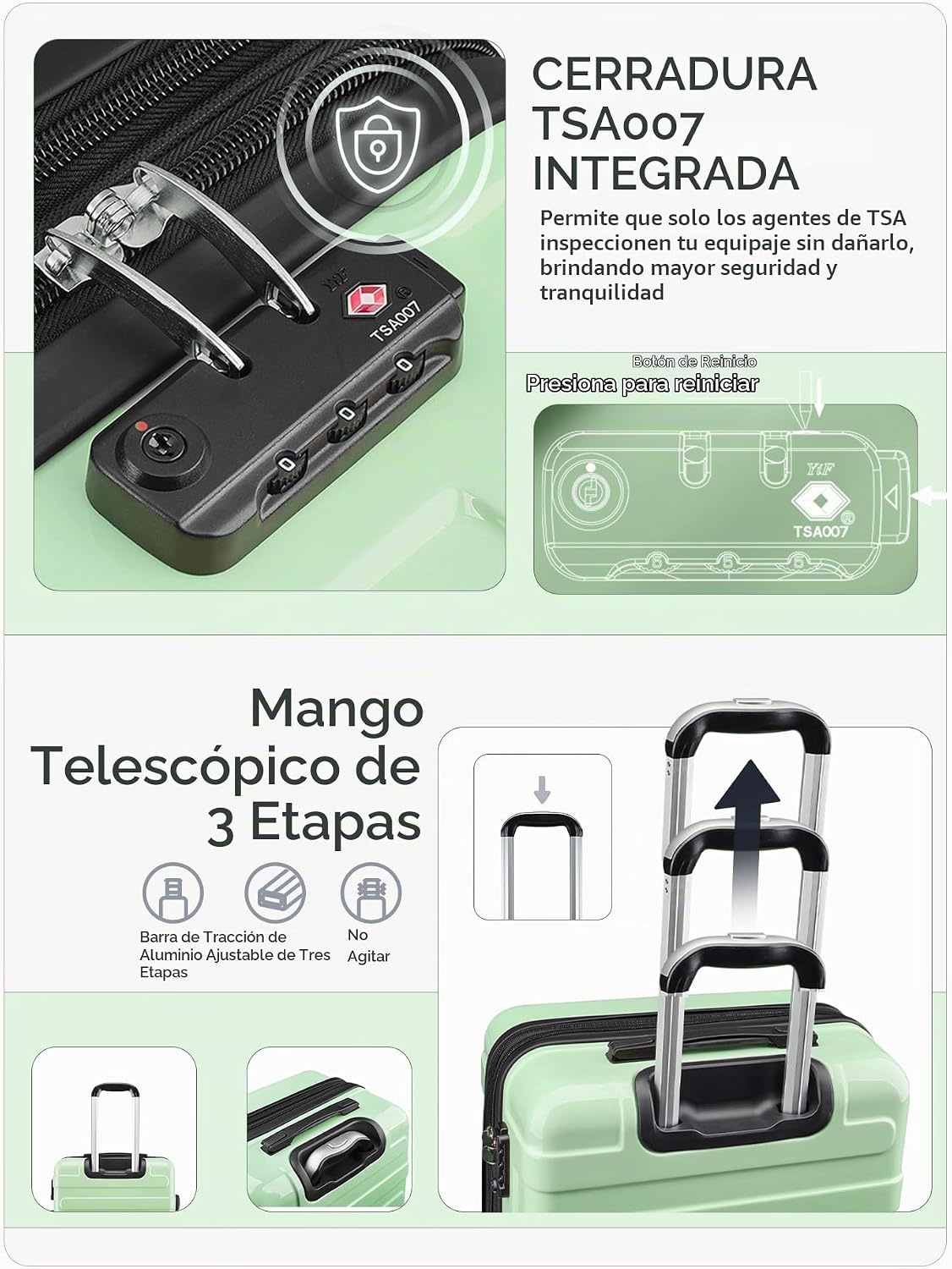 Tolino Equipaje de mano de 22 x 14 x 9 aprobado por aerolínea, male...