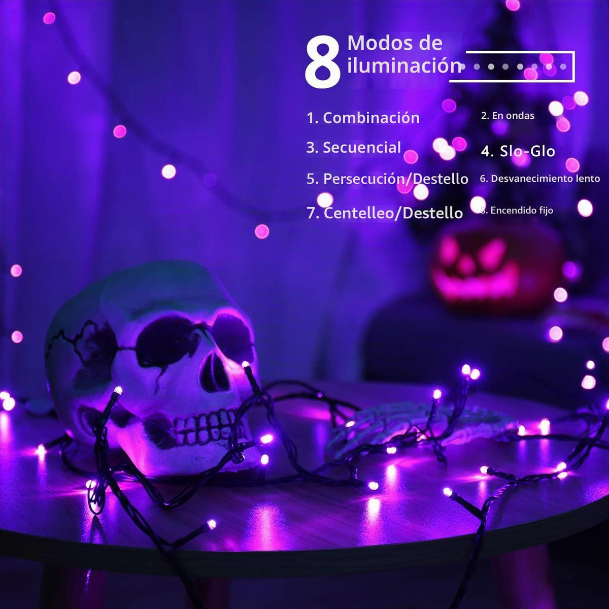 Luces LED Brizled de Halloween para interiores y exteriores, cadena...