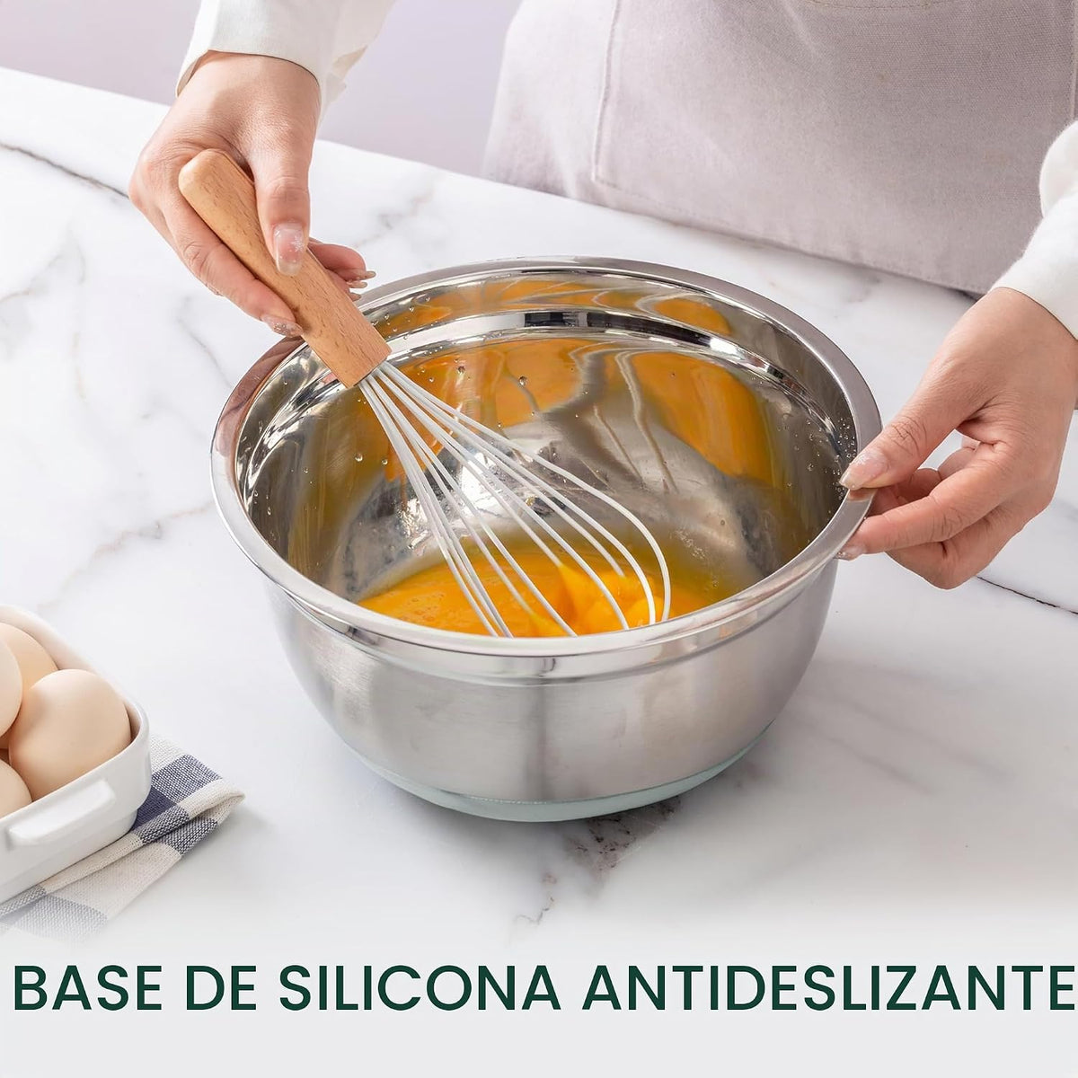 COOK WITH COLOR Juego de tazones para mezclar de acero inoxidable c...