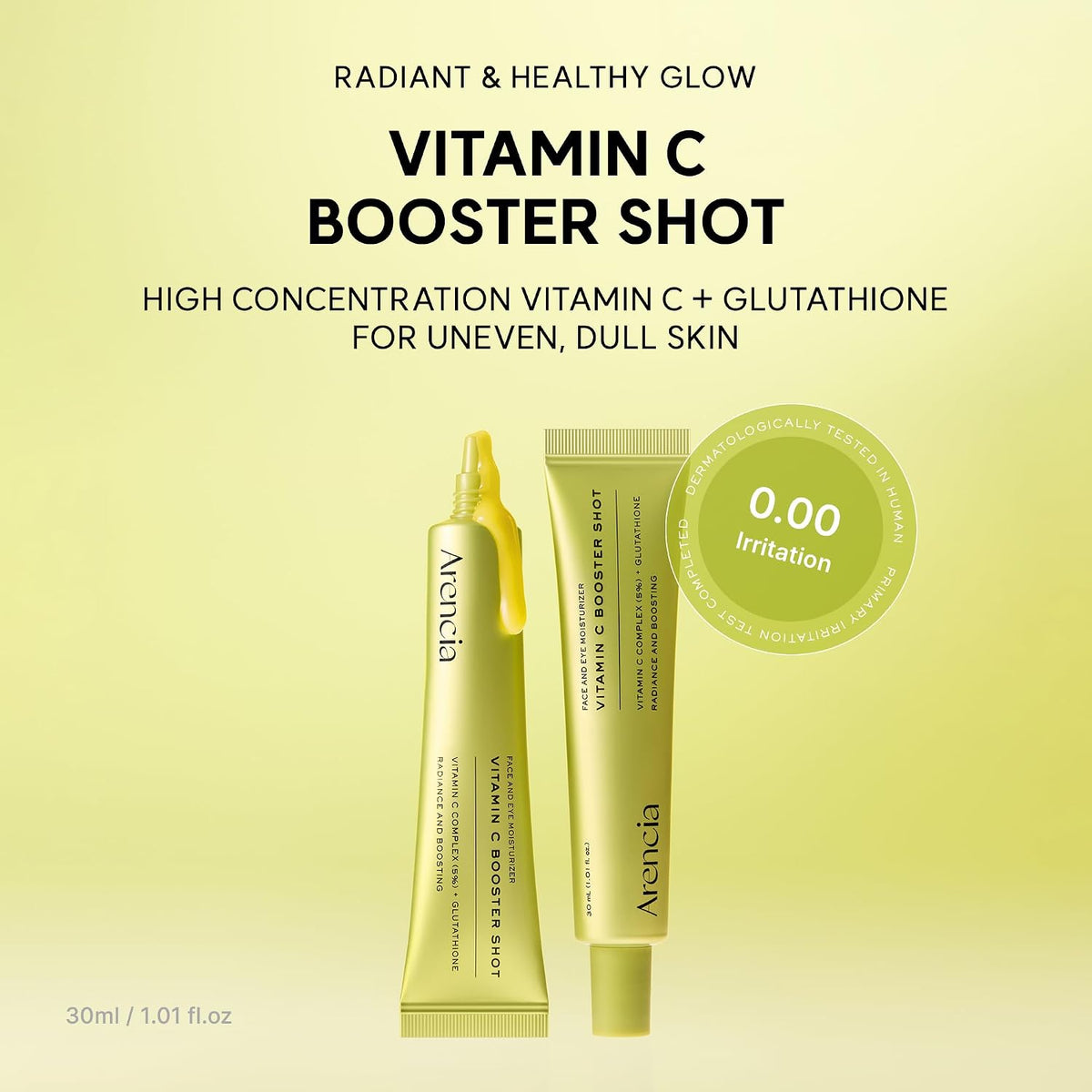 Arencia Suero Booster Shot de vitamina C con glutatión, niacinamida...