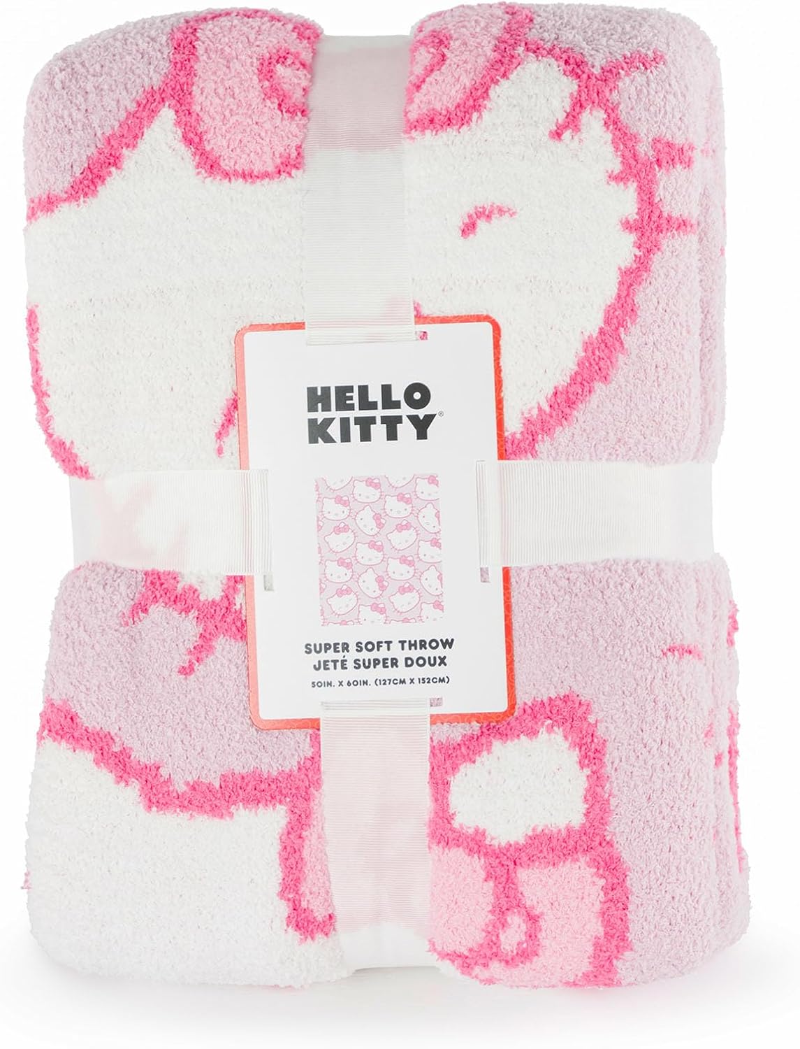 Jay Franco Hello Kitty - Manta mullida de punto de plumas, color ro...