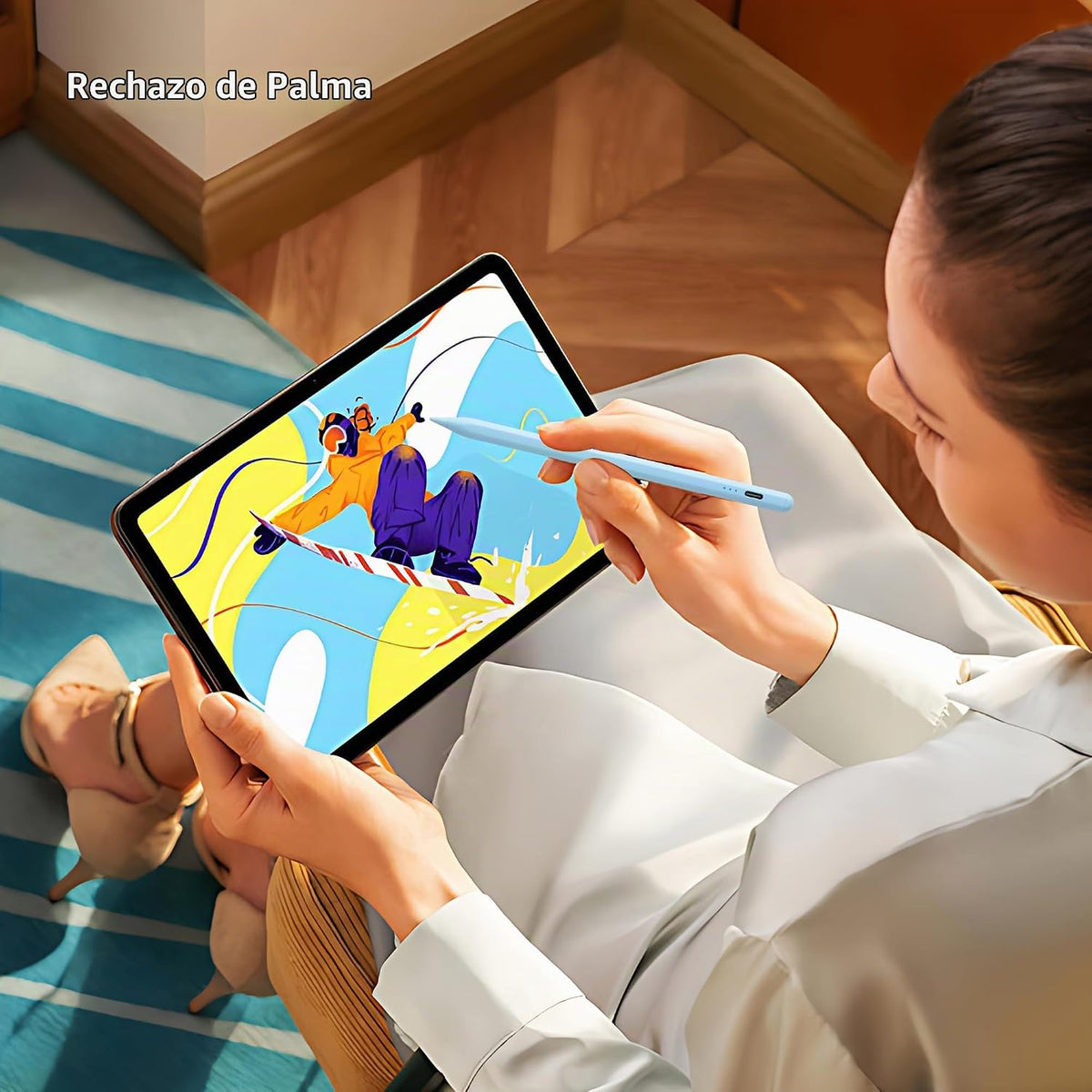 Lápiz para Apple Stylus Pen para iPad A16 rechazo de palma y sensib...