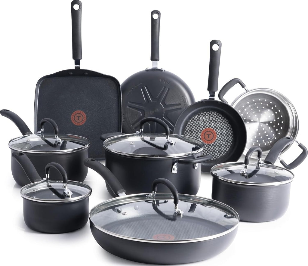 T-fal Ultimate - Juego de utensilios de cocina antiadherentes de al...