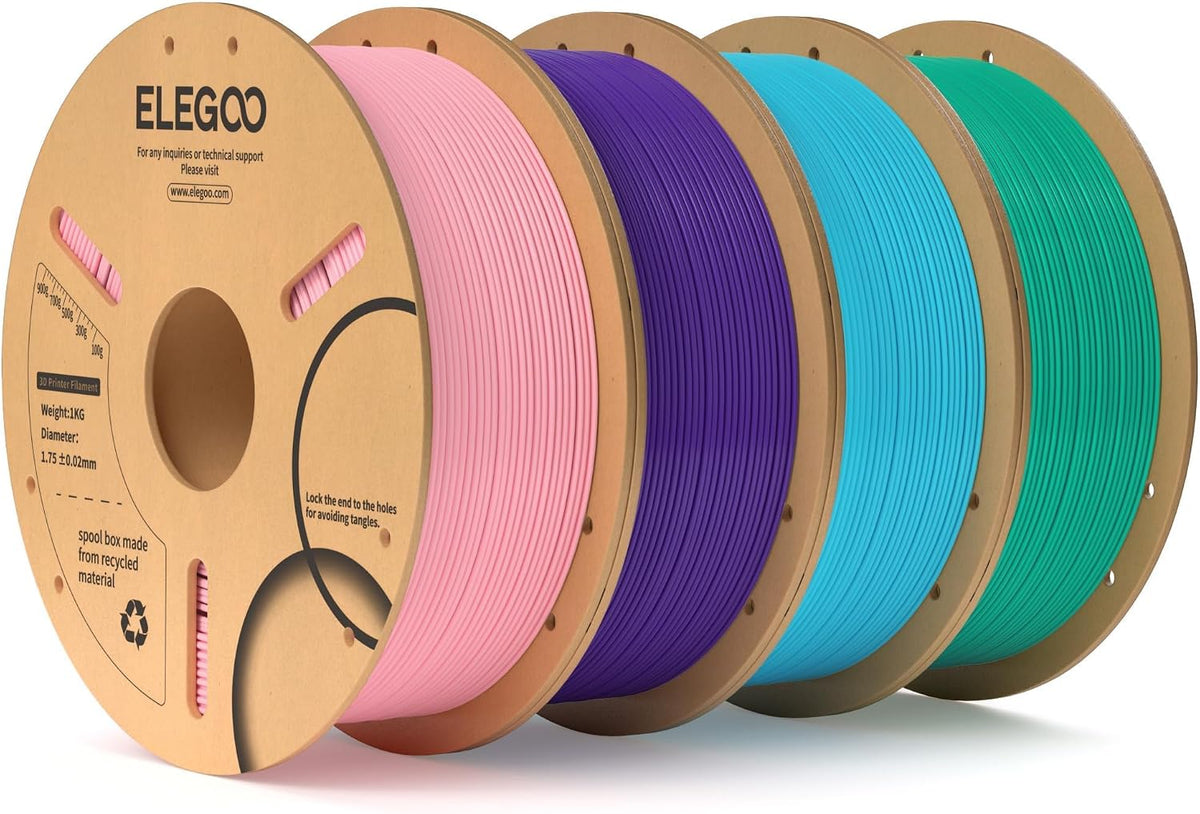 ELEGOO Filamento PLA para impresora 3D de 0.07 in, 8.8 lbs, rosa\/m...
