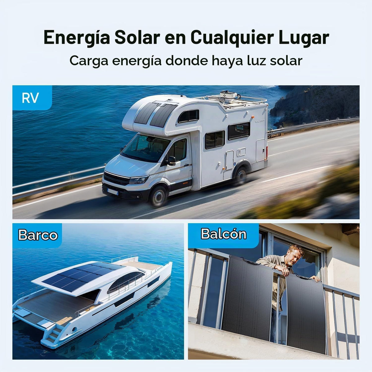 BLUETTI 2 100W paneles solares flexibles 23,4% de alta eficiencia I...