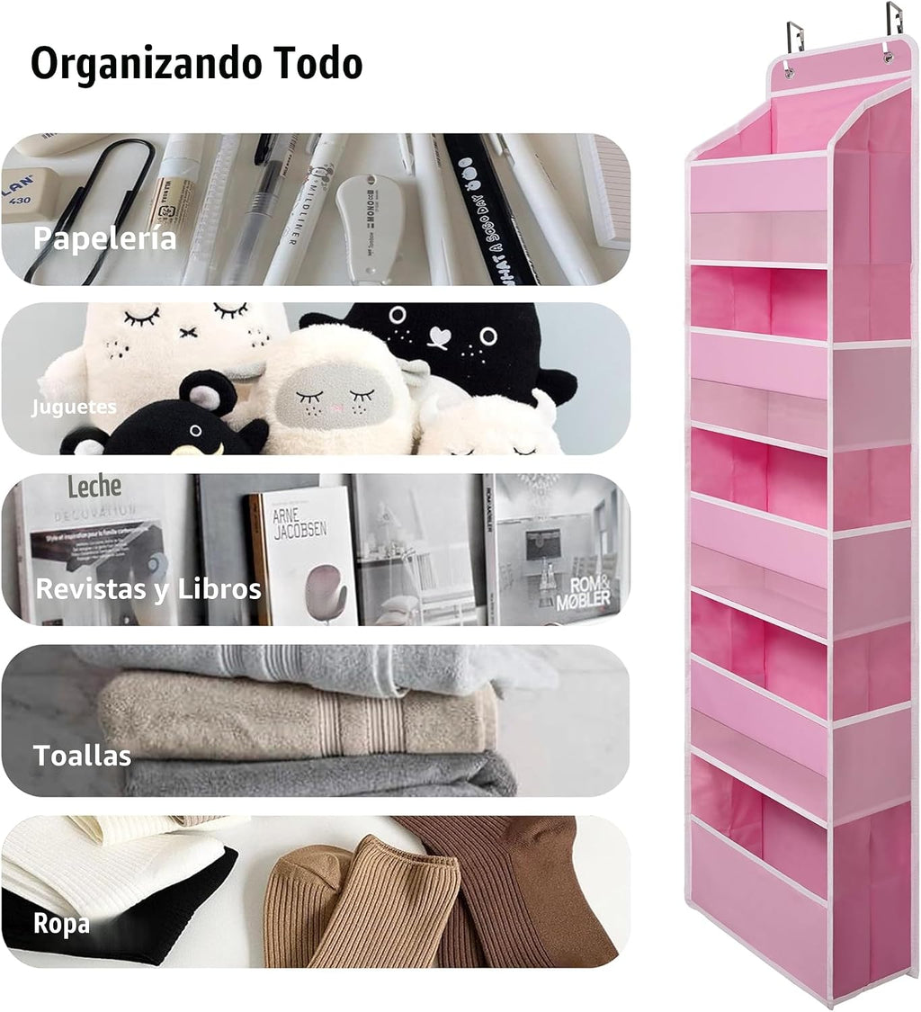 TYMENSH Organizador para colgar sobre la puerta con 5 bolsillos gra...