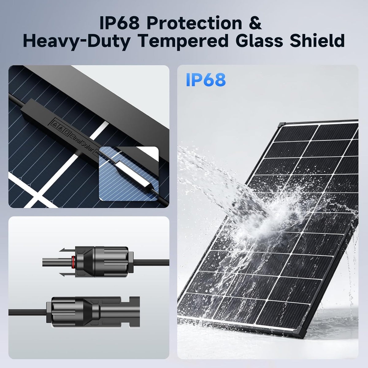 Panel Solar 200W-200WSP-1440-BF-2 | Salida de 200 W, alimentado por...
