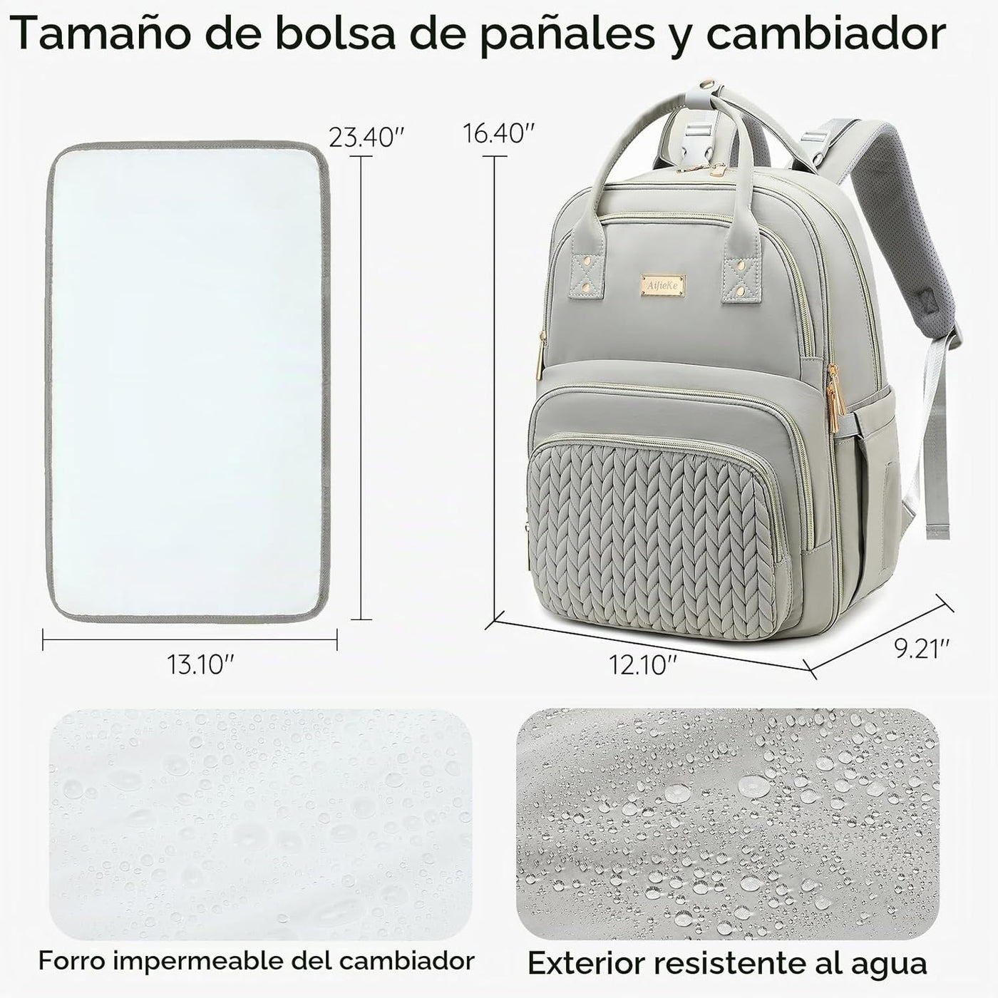 Mochila para pañales, grande, multifuncional, para niños, niñas y b...
