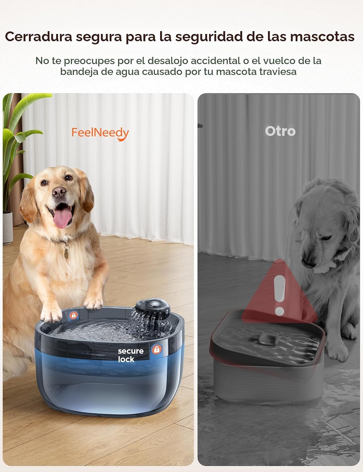 Fuente de agua de 7L\/1.8Gal para perros grandes, dispensador de ta...