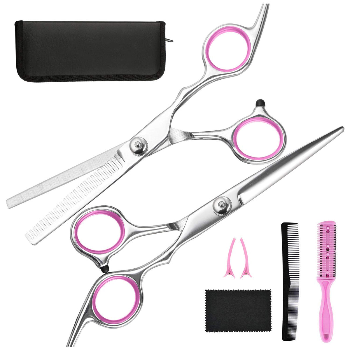 Fcysy Tijeras de corte de cabello, tijeras de peluquería profesiona...
