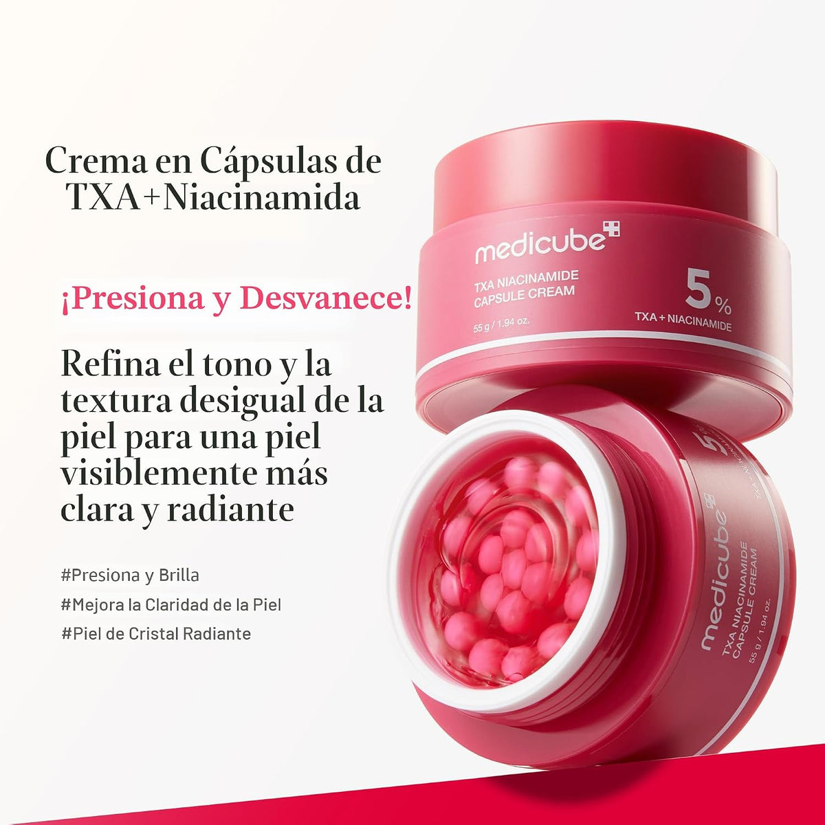 Dúo de cápsulas medicube Clear & Glow: cremas en cápsulas TXA + vit...