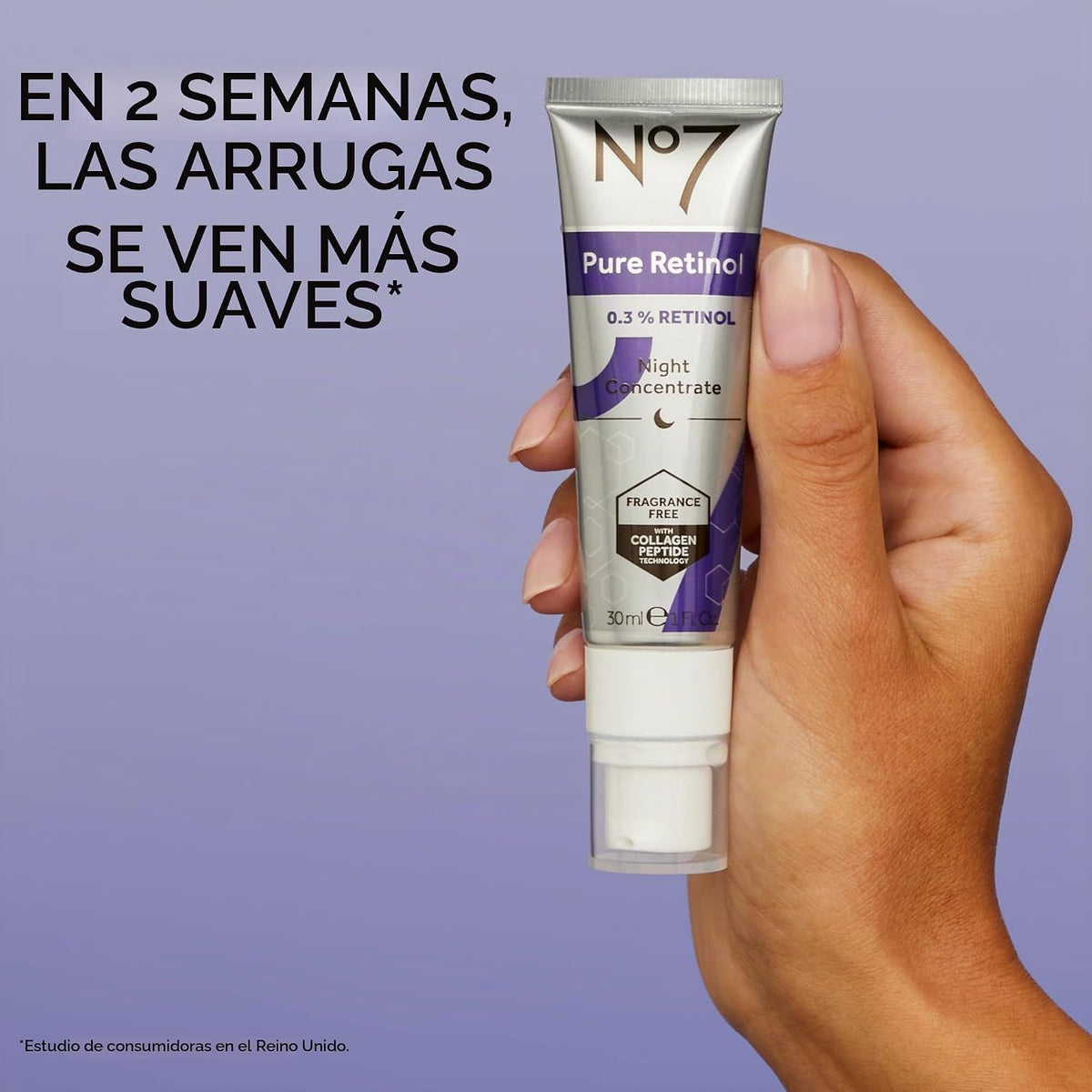 No7 Advanced Retinol 0.3% Concentrado nocturno, 1 oz | Suero de ret...