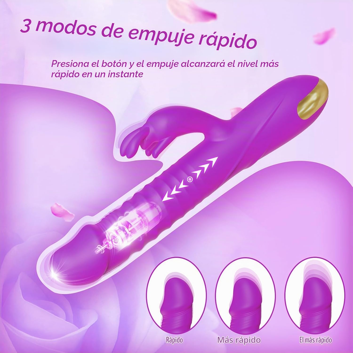 SUPOLA - Vibradores de consolador con empuje, juguetes sexuales par...