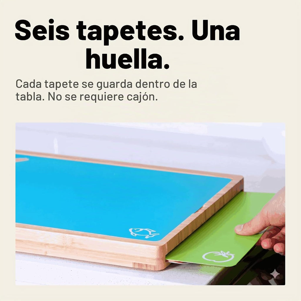 Tabla de cortar de madera de bambú personalizada fácil de limpiar c...