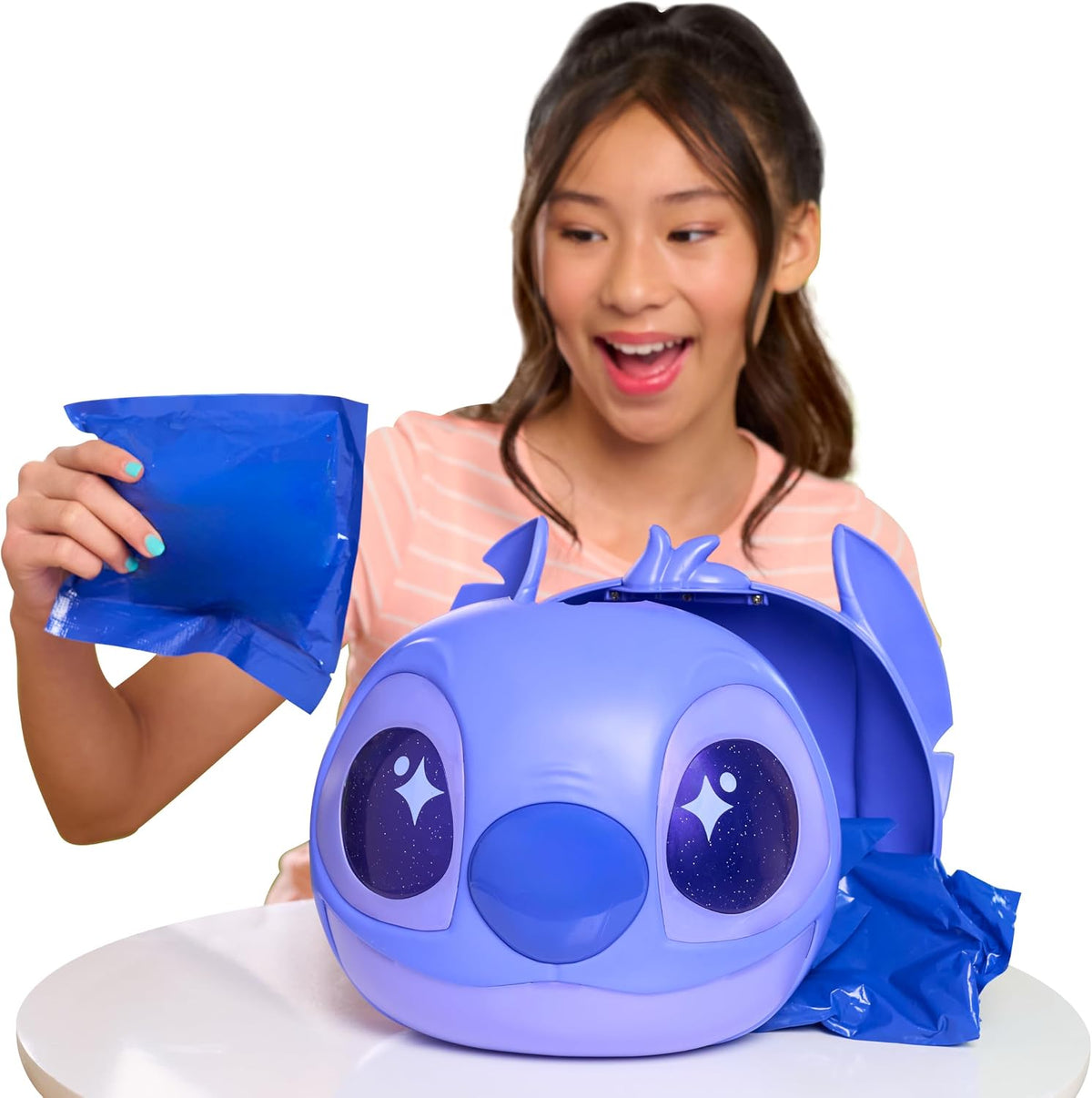 Disney Stitch - Cápsula misteriosa jumbo de 9 pulgadas, incluye fig...