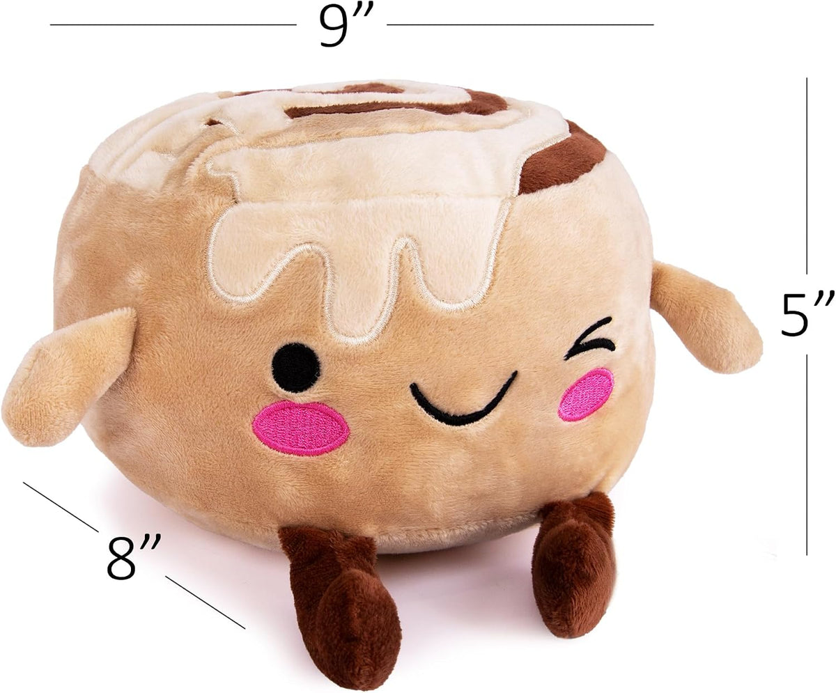 ArtCreativity Kawaii - Rollo de canela, juguete de peluche, 9 pulga...