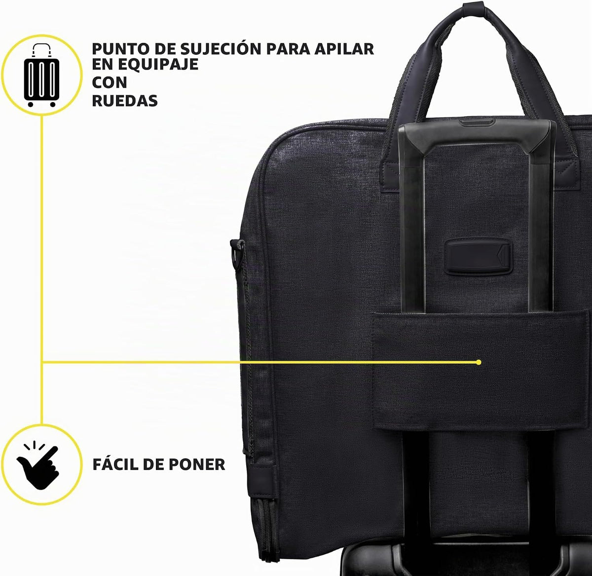 Zegur 40 pulgadas 3 bolsas de ropa para llevar el traje cuando viaj...