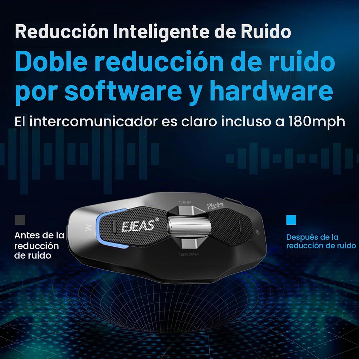iSunergy X10 - Auriculares Bluetooth para casco de motocicleta, int...
