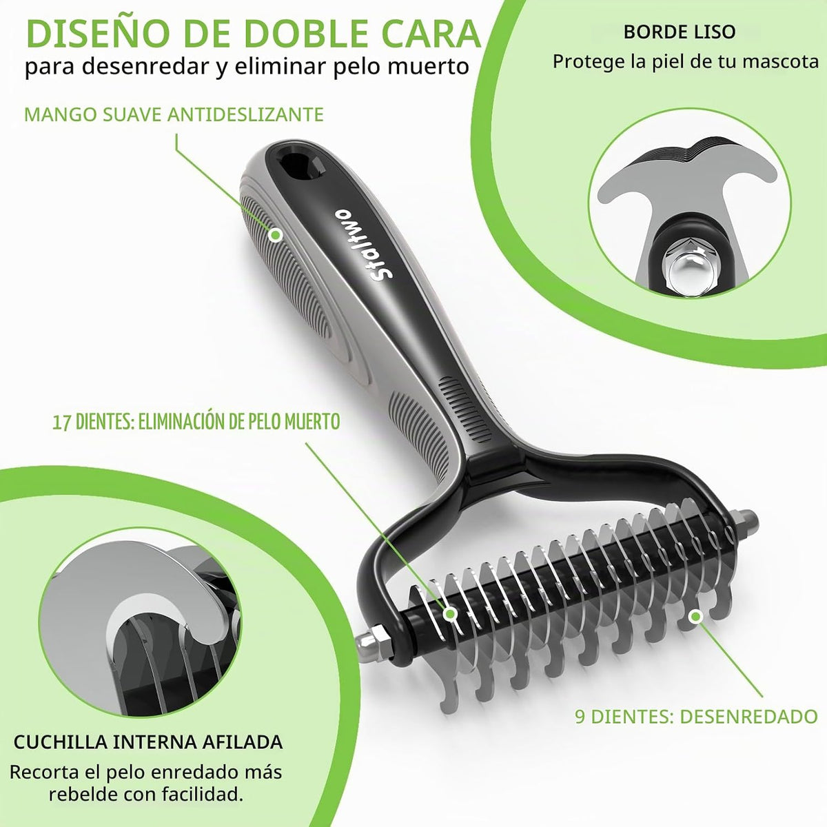Staltwo Suministros de aseo para mascotas \u2013 Rastrillo profesio...