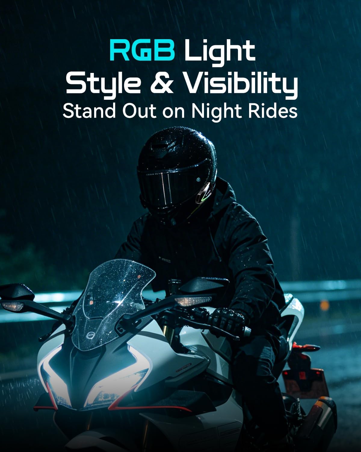 BLAISE Auriculares Bluetooth para motocicleta V1, altavoces Bluetoo...