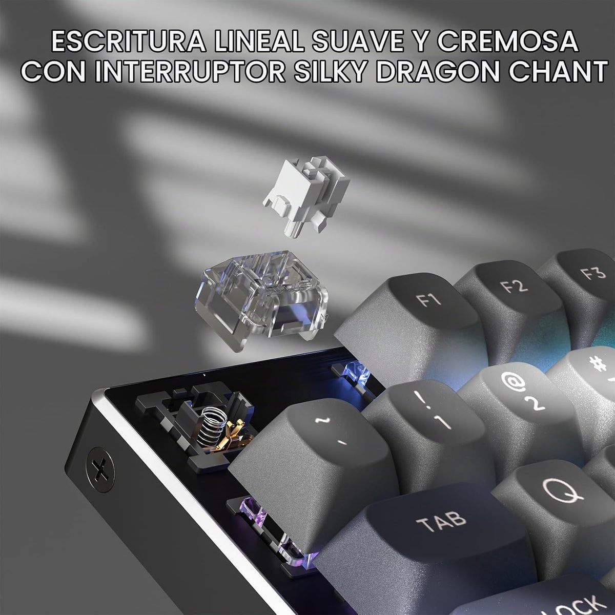 Redragon Teclado mecánico atado con cable del juego K556 RGB, table...