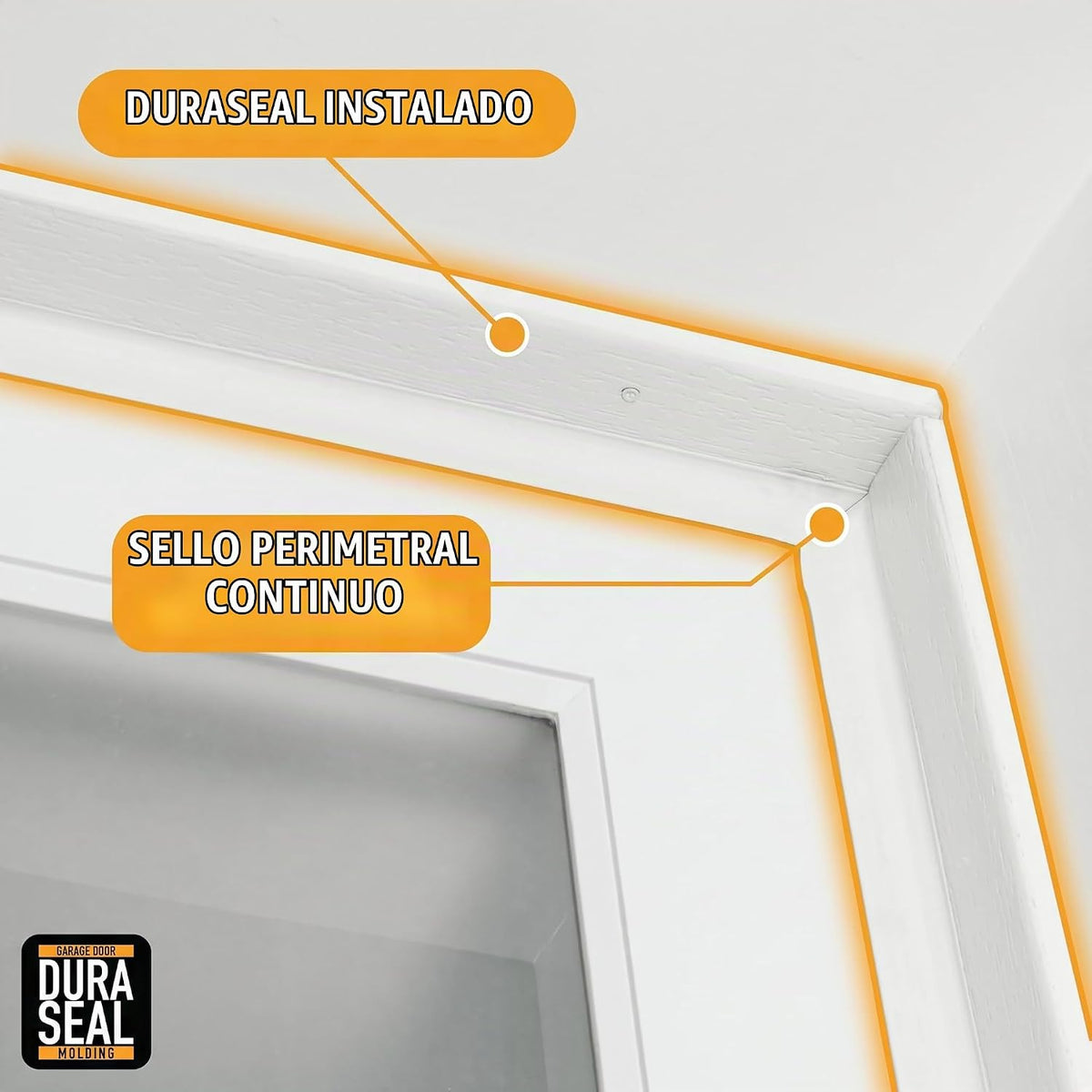 Kit de sellado de puerta de cochera DuraSeal, blanco de 34 pies - S...